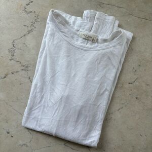 rag & bone whipstitch long sleeve white t-shirt